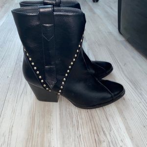 Black studded boots